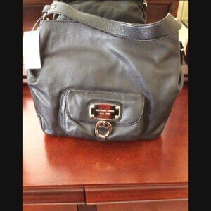 *NEW* Michael Kors Hudson Downtown Hobo Shoulder Bag Black Leather NWT